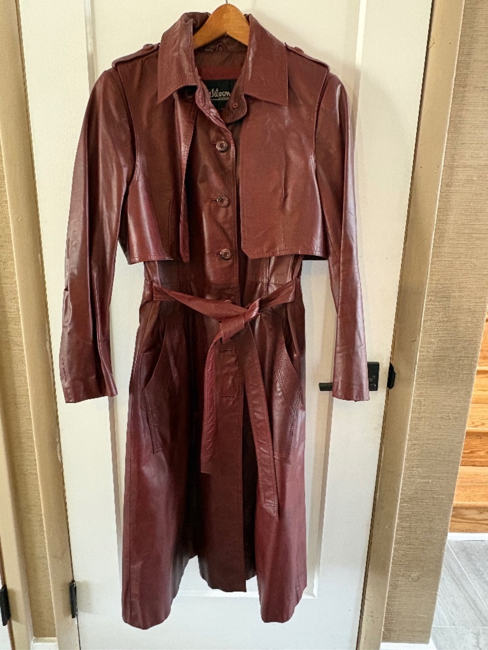 Vintage leather trench